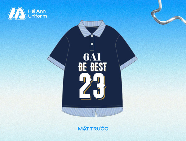 Mẫu logo lớp 6A1 mang thông điệp về sự quyết tâm, nỗ lực