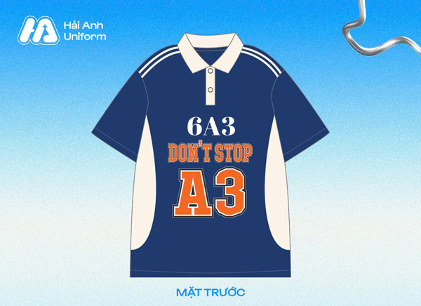Logo lớp 6A3 phong cách thể thao mạnh mẽ
