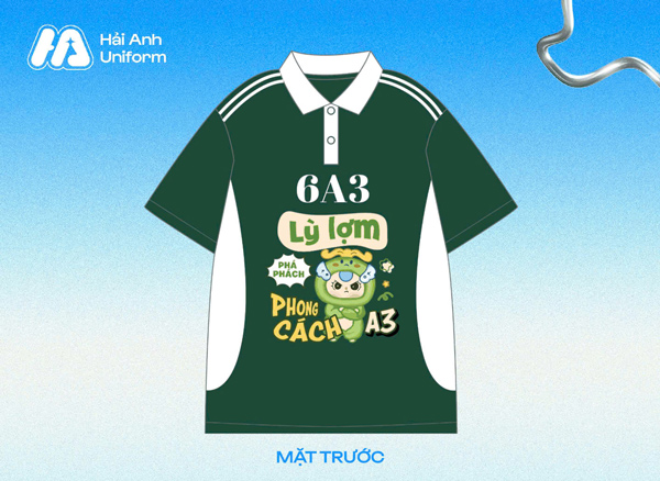 Mẫu logo lớp 6A3 dễ thương, năng động