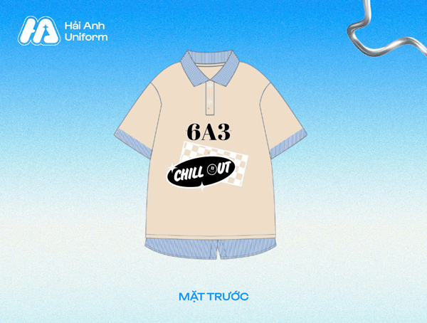 Mẫu logo lớp 6A3 hiện đại, tối giản