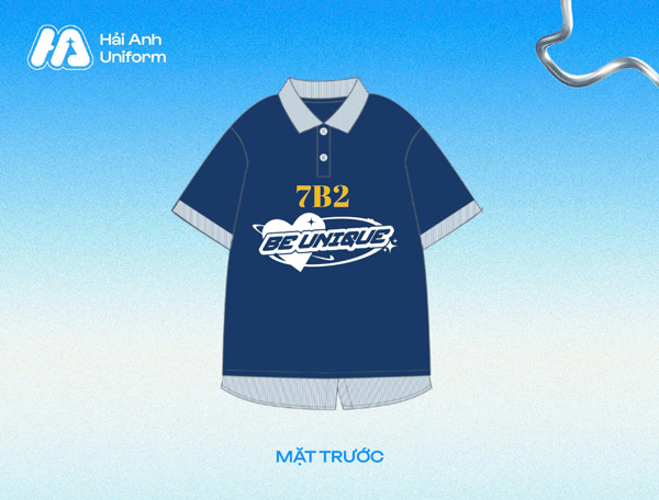 Logo lớp 7B2 hiện đại, cá tính
