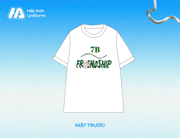 Logo lớp 7B “Friendship” đẹp, ấn tượng