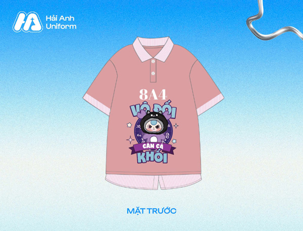 Mẫu logo lớp 8A4 dí dỏm, hài hước