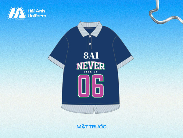 Mẫu logo lớp 8A1 đậm chất sporty
