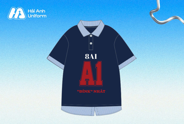 Logo lớp 8A1 mang vibe năng động, tự tin