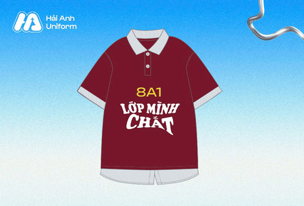 Mẫu logo lớp 8A1 với thông điệp vui nhộn, cool ngầu