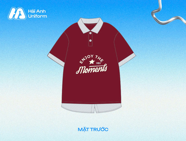Logo lớp 9B1 với thông điệp “Enjoy the Moments”