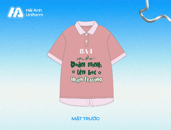 Logo lớp 8A4 “Mời đoàn mình lên bục nhận thưởng”