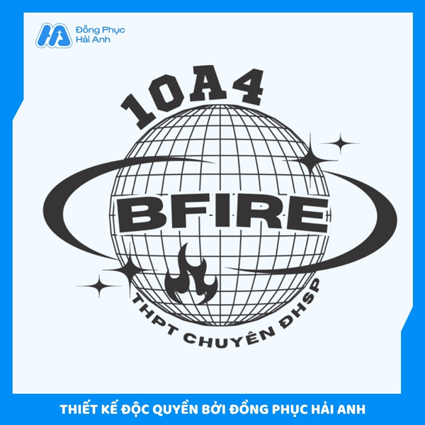 Logo lớp 10A4 hiện đại, mạnh mẽ