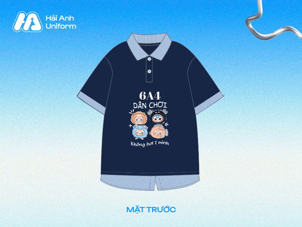 Logo lớp 6A4 "dân chơi không sợ mưa rơi"