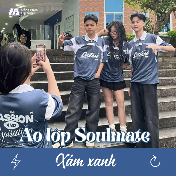 Áo đồng phục lớp Soulmate màu xám năng động, cá tính