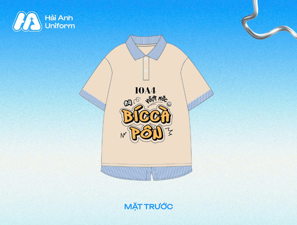 Logo lớp 10A4 “A4 vượt mức píc cà pôn”