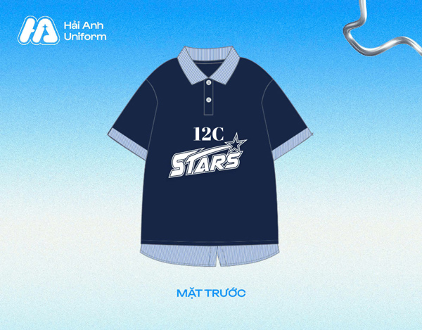 Logo lớp 12C cá tính, đầy năng lượng