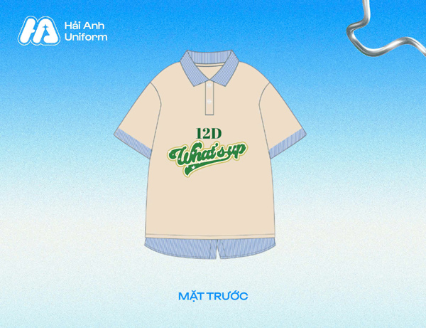 Logo lớp 12D trẻ trung, vui tươi