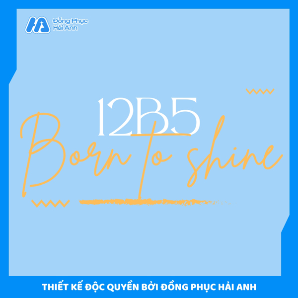 Logo lớp 12B5 năng động, hiện đại