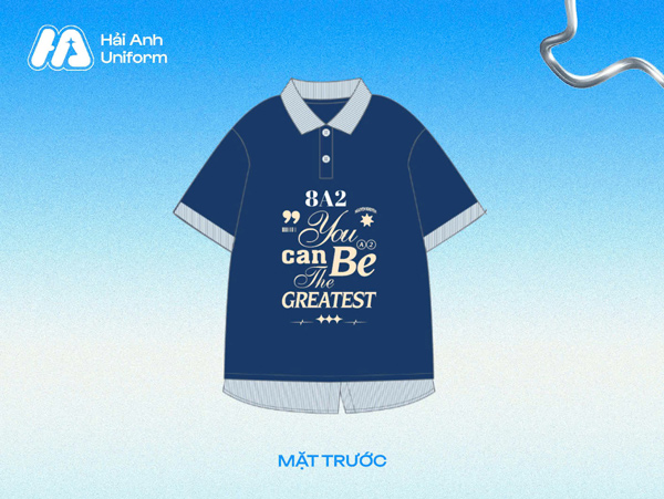 Logo lớp 8A2 thiết kế hiện đại, tinh tế