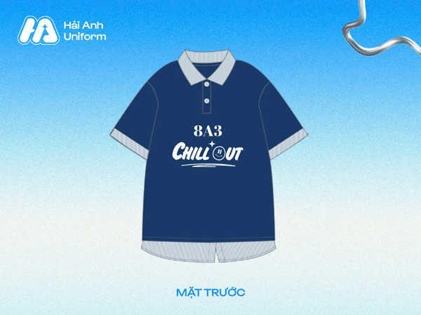 Logo lớp 8A3 tối giản, hiện đại