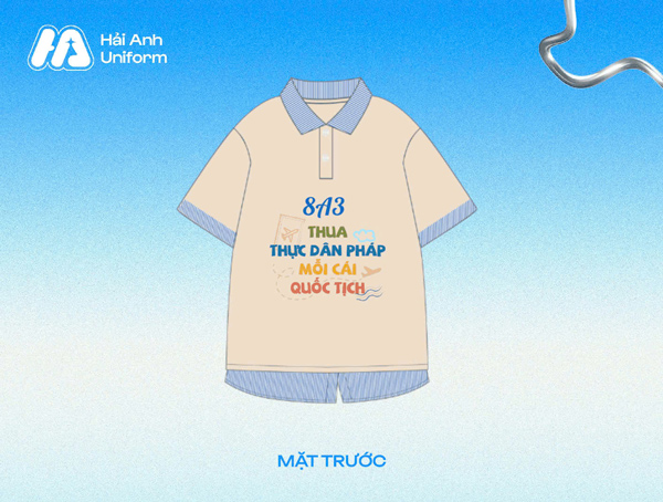 Logo lớp 8A3 “thua thực dân Pháp mỗi cái quốc tịch”