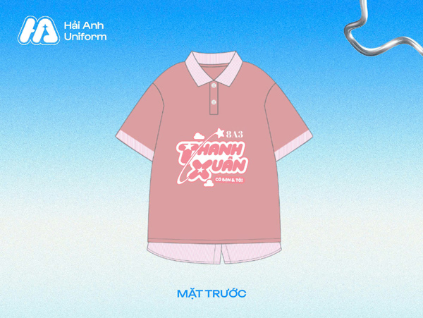 Logo lớp 8A3 “thanh xuân có bạn & tôi”