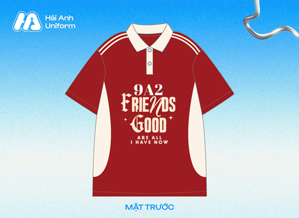 Logo lớp 9A2 với slogan “Friend good are all i have now”