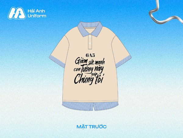 Logo lớp 6A5 “giảm sức mạnh con tướng này giúp chúng tôi”