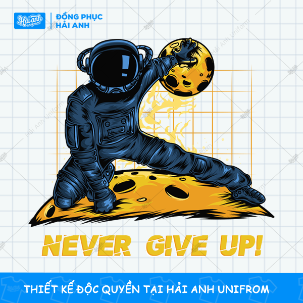 Mẫu Hình In Vũ Trụ - Phi Hành Gia Never Give Up đẹp nhất