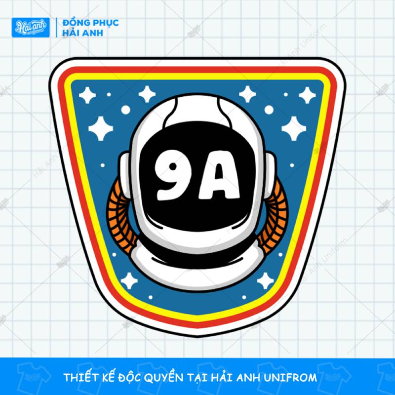 Logo lớp 9a vũ trụ phi hành gia đẹp 