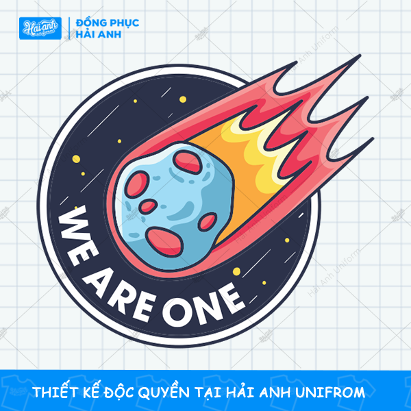 Mẫu Hình In Vũ Trụ – Phi Hành Gia Quả Cầu Lửa We Are One