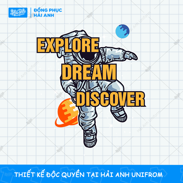 Mẫu Hình In Vũ Trụ - Phi Hành Gia Explore Dream Discover hot nhất 2021