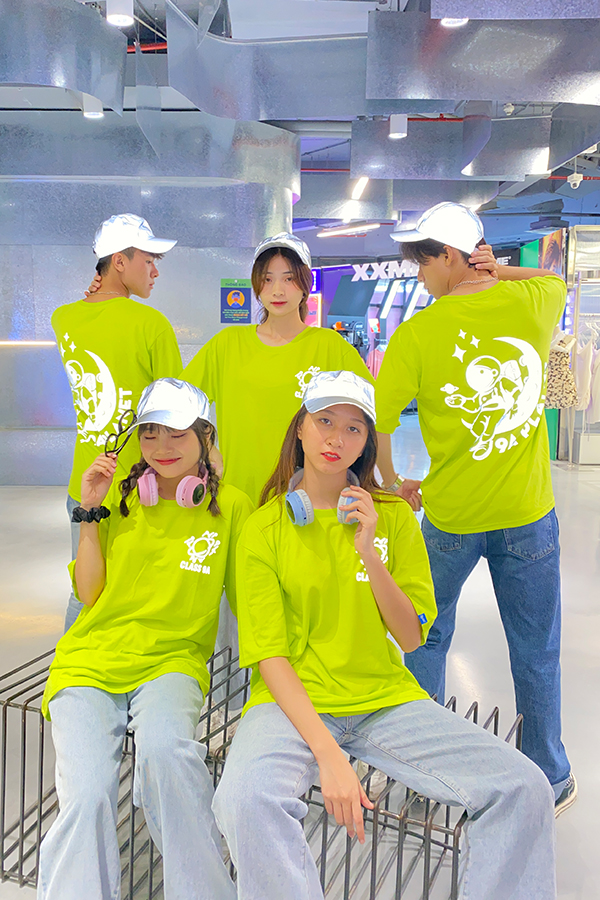 Áo Lớp Phản Quang In Decal Màu Neon