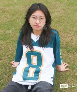Mẫu Áo Lớp Polo Oversize Iconic Màu Trắng Phối Retro - ảnh 2