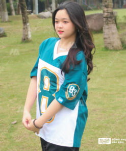 Mẫu Áo Lớp Polo Oversize Iconic Màu Trắng Phối Retro