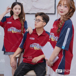 Mẫu Áo Lớp Polo Oversize Unite Màu Đỏ Đô - ảnh 2