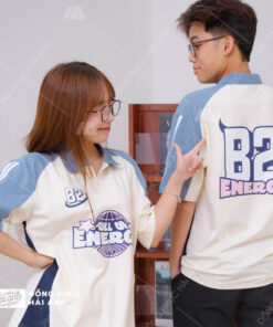 Mẫu Áo Lớp Polo Oversize Unite Màu Kem Cheese