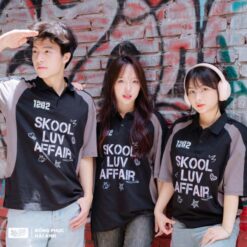 Mẫu Áo Đồng Phục Lớp Polo Oversize Wassup Màu Đen - ảnh 2