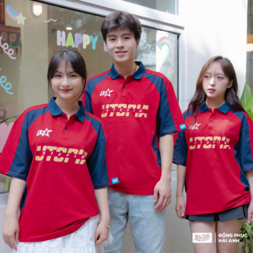 Mẫu Áo Đồng Phục Lớp Polo Oversize Wassup Màu Đỏ Đô - ảnh 3