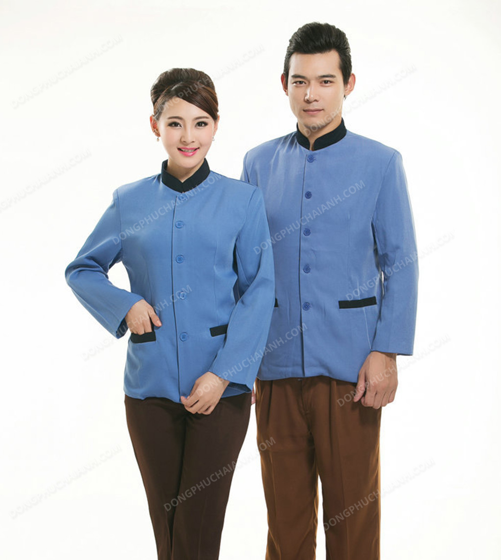 Đồng phục tạp vụ nhà hàng màu sắc trang nhã là lựa chọn hàng đầu.