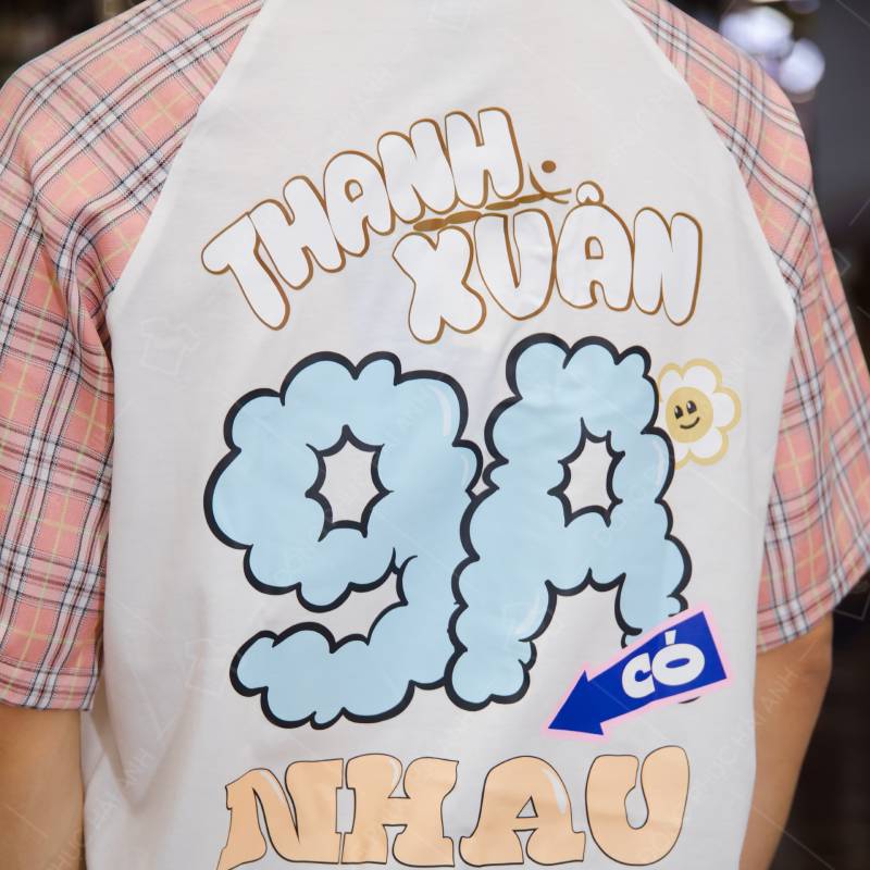 Mẫu áo lớp Young+ Soya có cổ tay lỡ kẻ caro Thanh Xuân 9A có nhau - ảnh 3