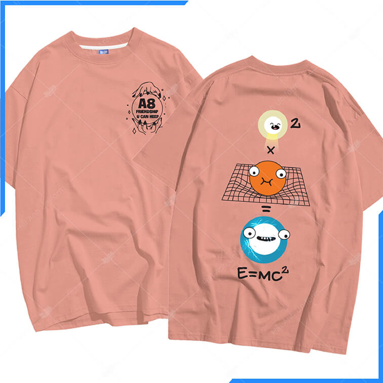 Mẫu Áo Lớp Oversize Cổ Tròn Màu Hồng Peachy A8