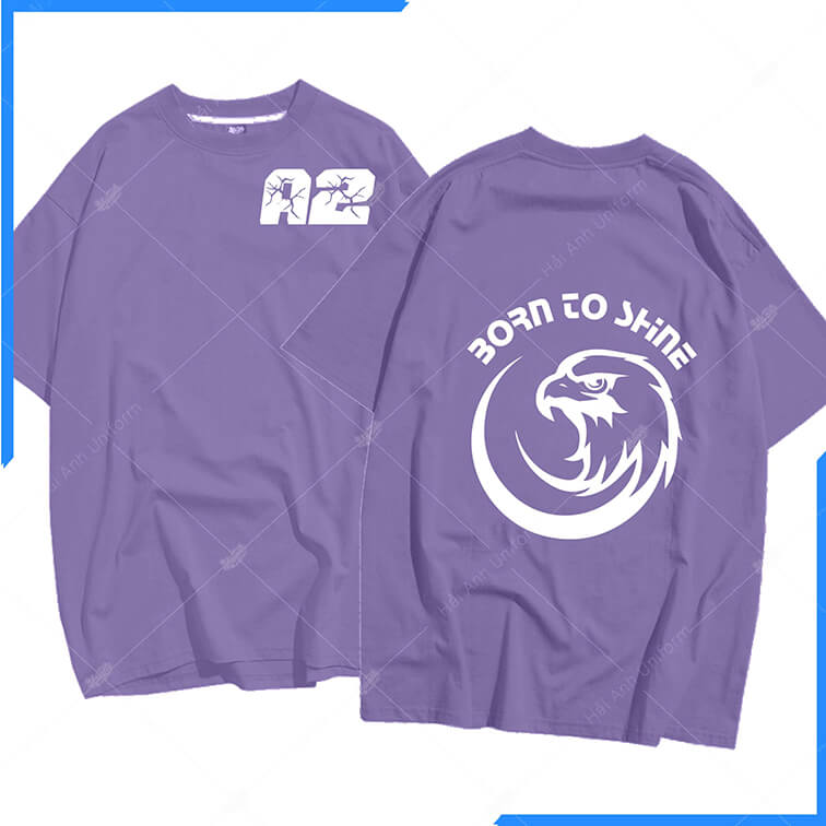 Mẫu Áo Lớp Oversize Màu Tím A2