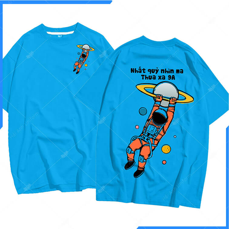 Mẫu Áo Lớp Oversize Màu Xanh Da Trời 9A
