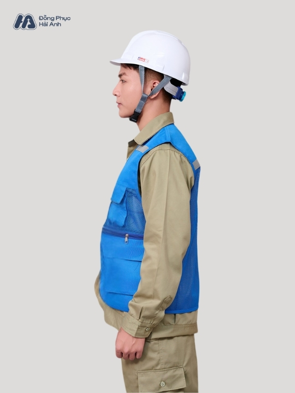 Mẫu Đồng Phục Áo Lưới Bảo Hộ Lao Động Mã 03 Màu Ya Đậm - ảnh 2