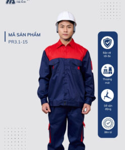Mẫu Đồng Phục Bảo Hộ Lao Động Vải Kaki Protect 3.1 Mã 15 Màu Xanh Than
