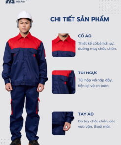 Mẫu Đồng Phục Bảo Hộ Lao Động Vải Kaki Protect 3.1 Mã 15 Màu Xanh Than - ảnh 2