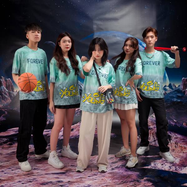 Mẫu Áo Lớp Ombre Jupiter Xám Mint 12A1 Forever Young - ảnh 2