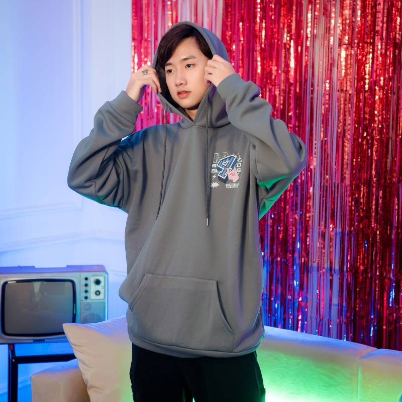 Mẫu Áo Lớp Hoodie Yolo Màu Xám 12A4 - ảnh 2