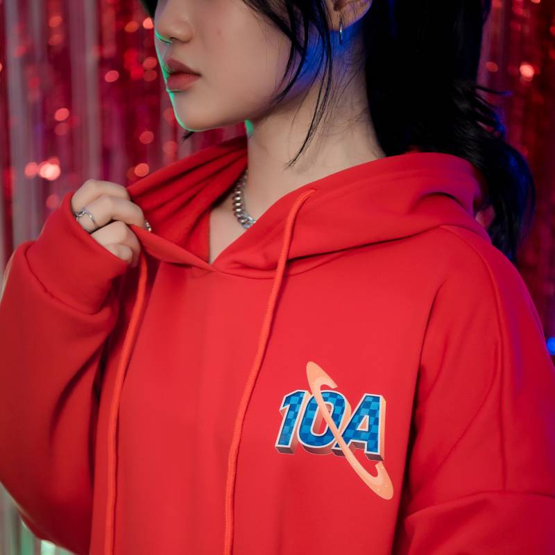 Mẫu Áo Lớp Hoodie Yolo Màu Đỏ 10A Never Give Up đẹp nhất 2022