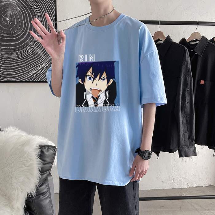 Mẫu áo thun anime Rin Okumura nổi bật với màu sắc trẻ trung, hiện đại - ảnh 2