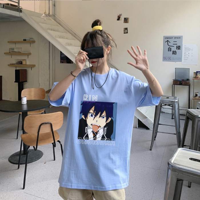 Mẫu áo thun anime Rin Okumura nổi bật với màu sắc trẻ trung, hiện đại - ảnh 3