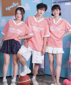 Áo Lớp Oversize Cổ Tim Starling Màu Lòng Tôm - ảnh 3